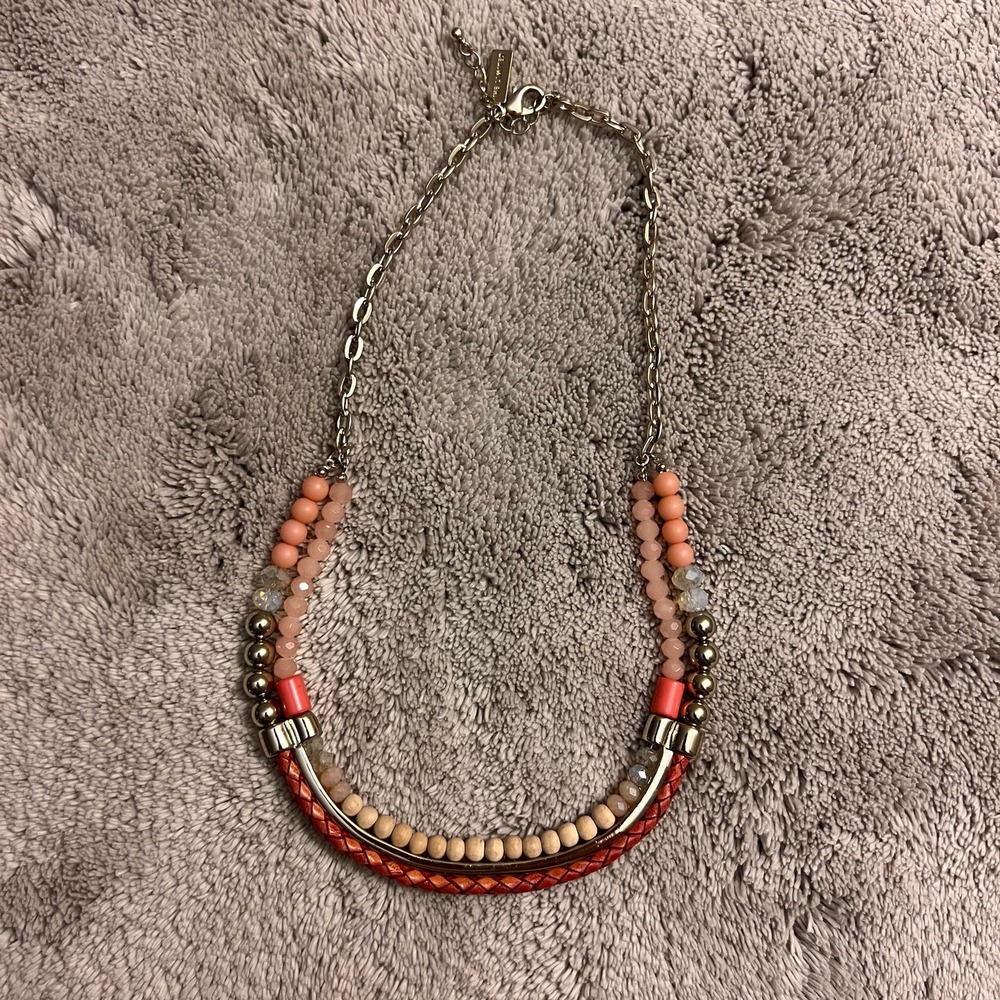 peach statement necklace